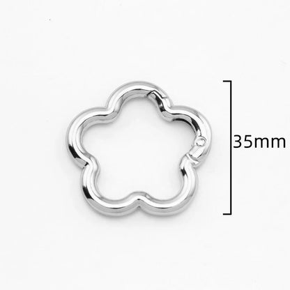 5pcs Flower Snap Hook Trigger Clips Buckles For Keychain Lobster Lobster Clasp Hooks for Necklace Key Ring Clasp Jewelry Supply