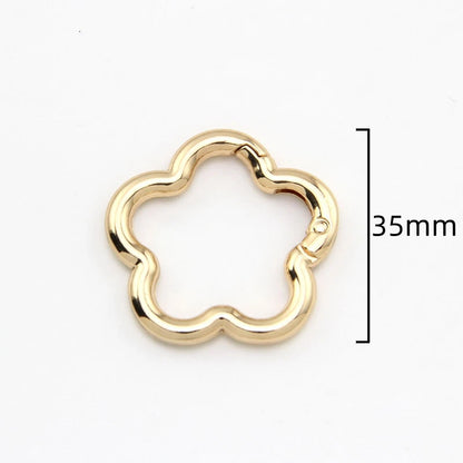 5pcs Flower Snap Hook Trigger Clips Buckles For Keychain Lobster Lobster Clasp Hooks for Necklace Key Ring Clasp Jewelry Supply