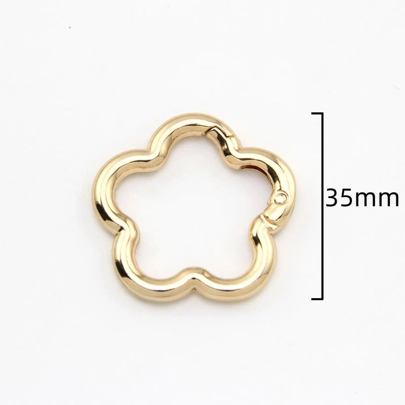 5pcs Flower Snap Hook Trigger Clips Buckles For Keychain Lobster Lobster Clasp Hooks for Necklace Key Ring Clasp Jewelry Supply