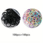 50/100/200pcs Women Girl Mixed Colors Hair Bands Basic Hair Ties Elastic Headband Simple Hair  Accessories Ponytail Holder