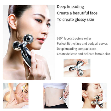 3D Roller Massager Skin Tightening & Slimming Beauty Tool with Micro Solar Current