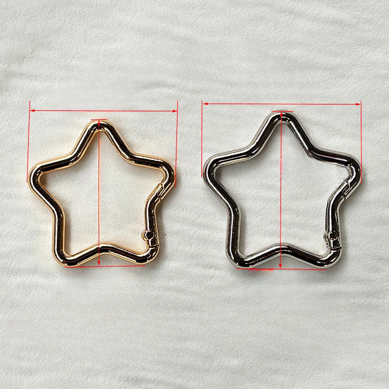 1PCS Five-pointed Star Shaped Aluminum Carabiner Key Chain Clip