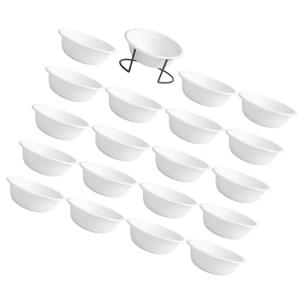 1 set Disposable Cat Dog Bowls Small Pet Feeding Bowl For Kitten Puppy Food Water Daily Use Travel Outdoor Pet Supplies