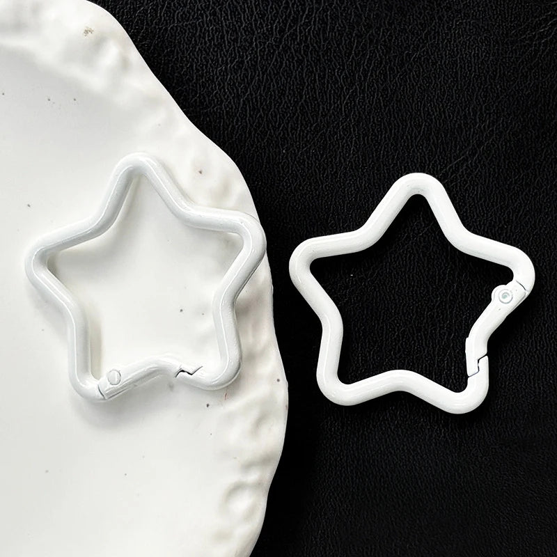 1PCS Five-pointed Star Shaped Aluminum Carabiner Key Chain Clip