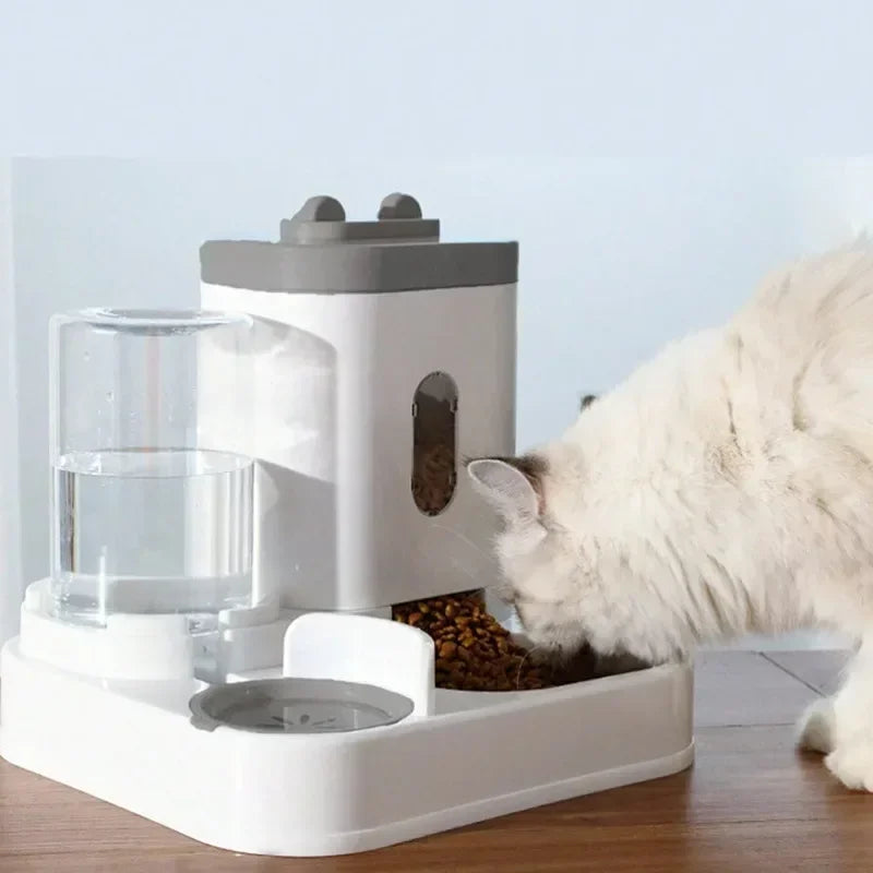 Cat feeding water feeder dog bowl cat bowl smooth food and water supply two-in-one water dispenser cat bowl pet supplies C