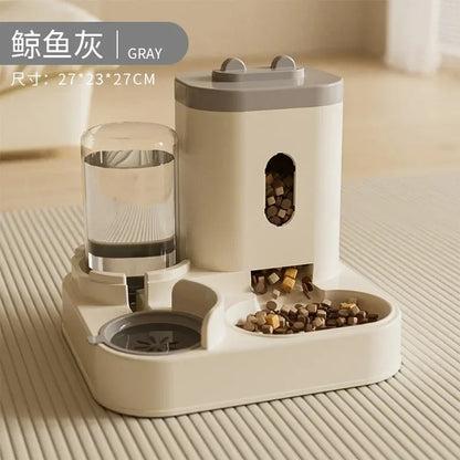 Cat feeding water feeder dog bowl cat bowl smooth food and water supply two-in-one water dispenser cat bowl pet supplies C