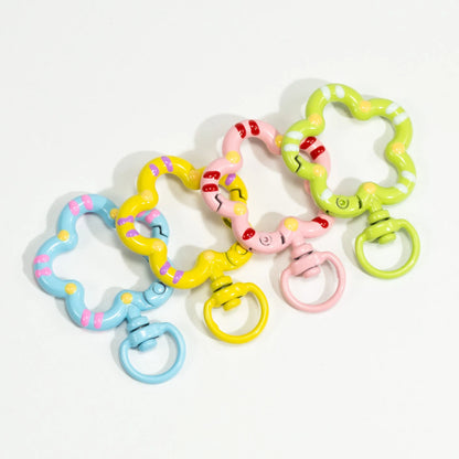 5pcs Flower Snap Hook Trigger Clips Buckles For Keychain Lobster Lobster Clasp Hooks for Necklace Key Ring Clasp Jewelry Supply