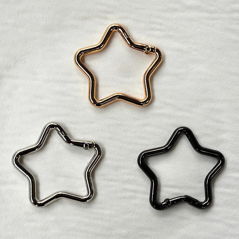 1PCS Five-pointed Star Shaped Aluminum Carabiner Key Chain Clip