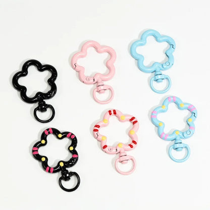 5pcs Flower Snap Hook Trigger Clips Buckles For Keychain Lobster Lobster Clasp Hooks for Necklace Key Ring Clasp Jewelry Supply