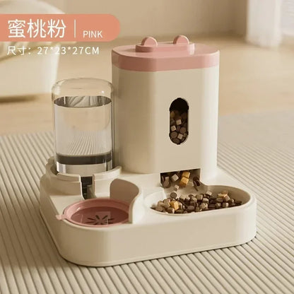 Cat feeding water feeder dog bowl cat bowl smooth food and water supply two-in-one water dispenser cat bowl pet supplies C