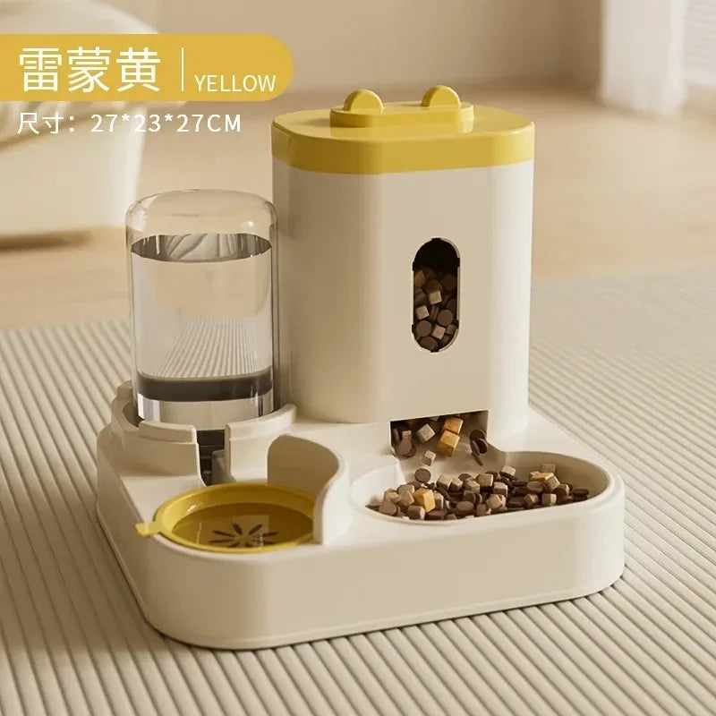 Cat feeding water feeder dog bowl cat bowl smooth food and water supply two-in-one water dispenser cat bowl pet supplies C