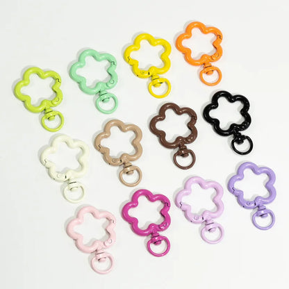 5pcs Flower Snap Hook Trigger Clips Buckles For Keychain Lobster Lobster Clasp Hooks for Necklace Key Ring Clasp Jewelry Supply