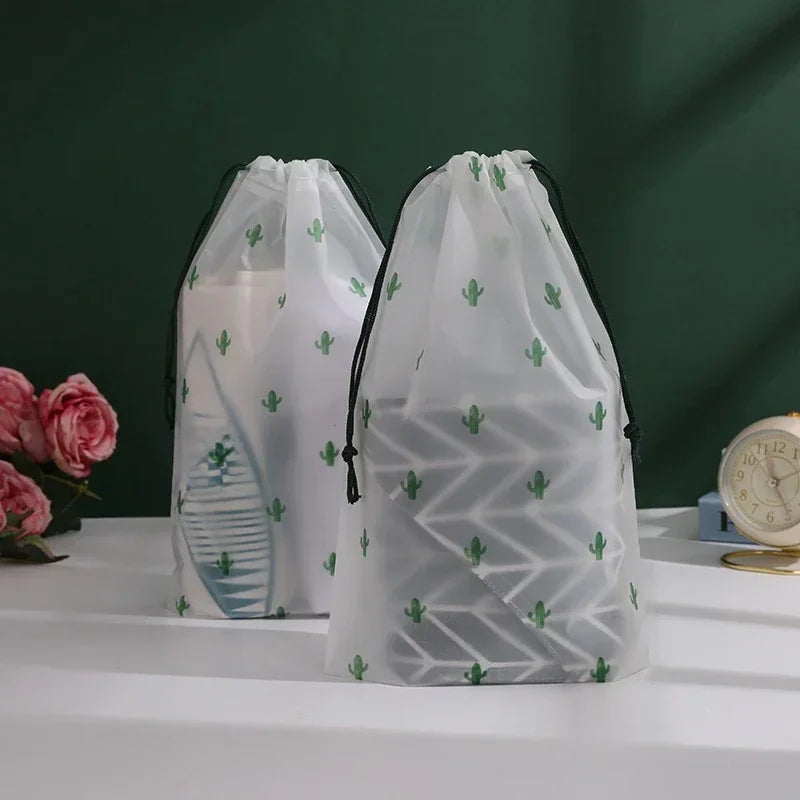 Cute Cartoon Transparent Travel Cosmetic Bag Make Up Case Women Waterproof Makeup Beauty Wash Organizer Toiletry Kit Storage Bag