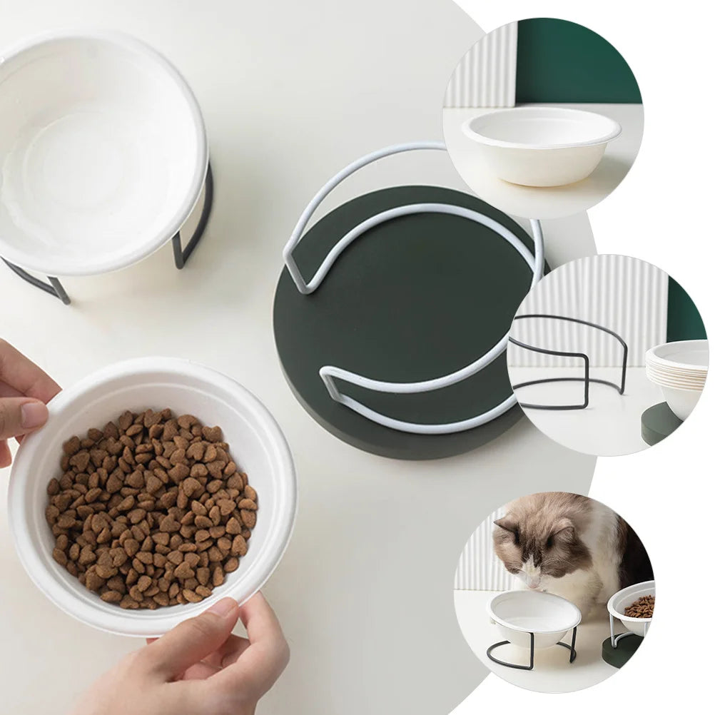 1 set Disposable Cat Dog Bowls Small Pet Feeding Bowl For Kitten Puppy Food Water Daily Use Travel Outdoor Pet Supplies