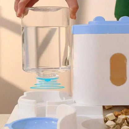 Cat feeding water feeder dog bowl cat bowl smooth food and water supply two-in-one water dispenser cat bowl pet supplies C