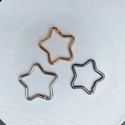 1PCS Five-pointed Star Shaped Aluminum Carabiner Key Chain Clip